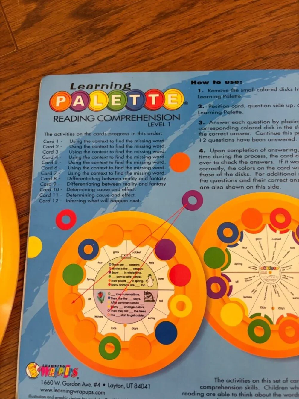 Level 1 Learning Palette Reading Set With 4 Card Packs & 1 Base Set A S4